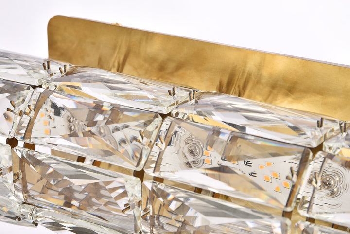 12 Inch Led Linear Wall Sconce In Gold