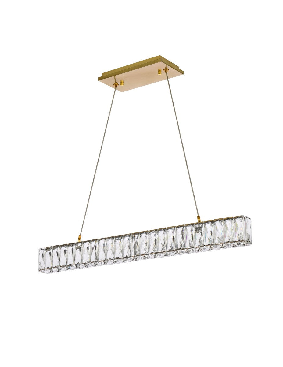 31 Inch Led Linear Pendant In Gold