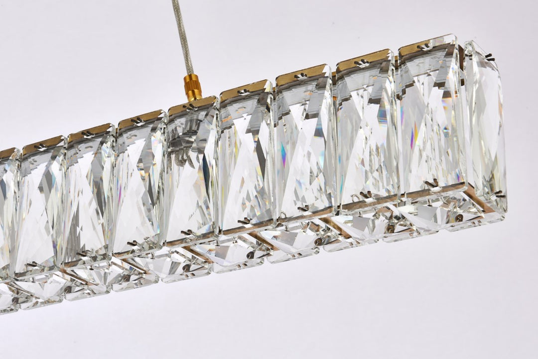 31 Inch Led Linear Pendant In Gold