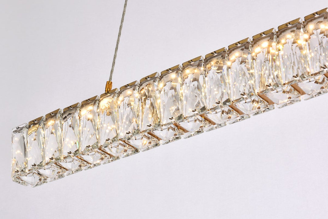 31 Inch Led Linear Pendant In Gold