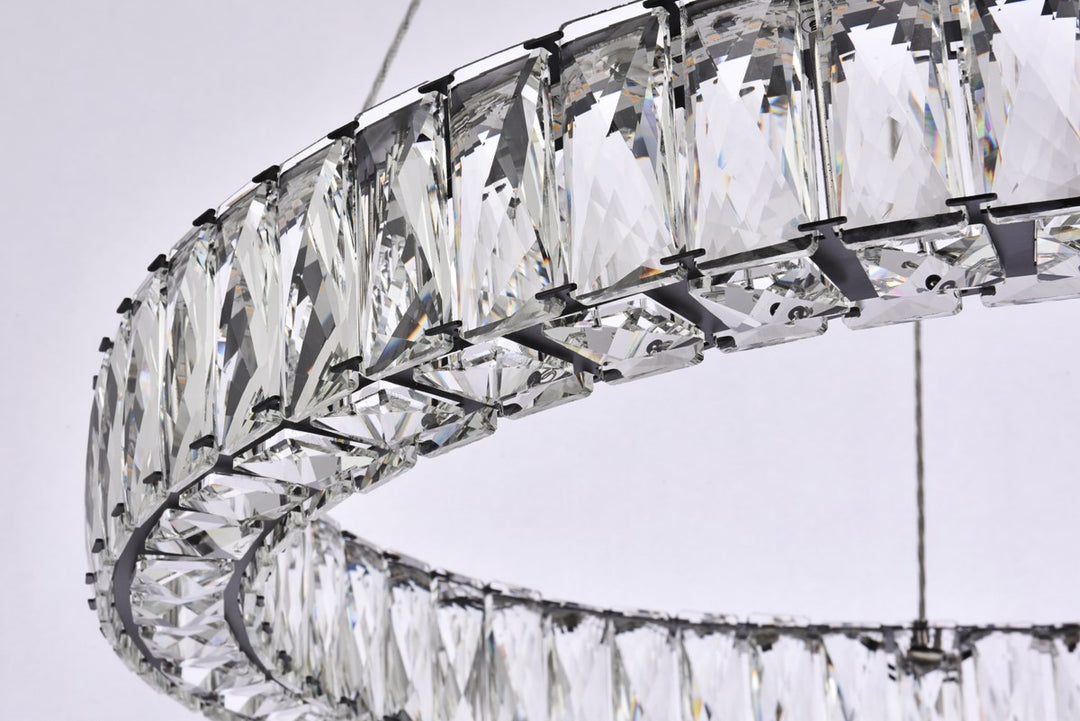 26 Inch Led Round Single Pendant In Black