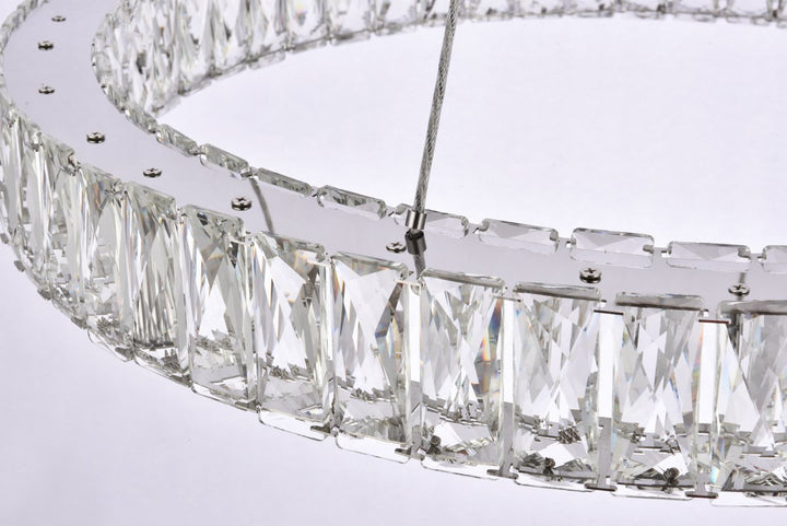 26 Inch Led Round Single Pendant In Chrome