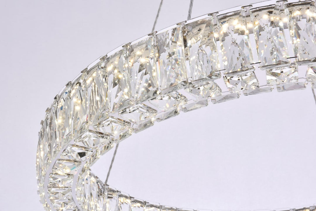 26 Inch Led Round Single Pendant In Chrome
