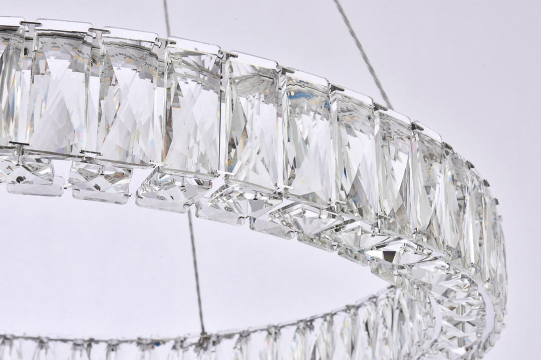 26 Inch Led Round Single Pendant In Chrome