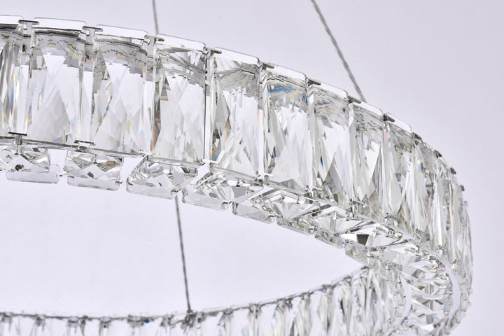 26 Inch Led Round Single Pendant In Chrome