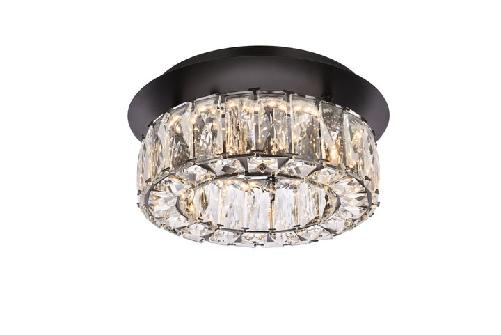 12 Inch Led Single Flush Mount In Black