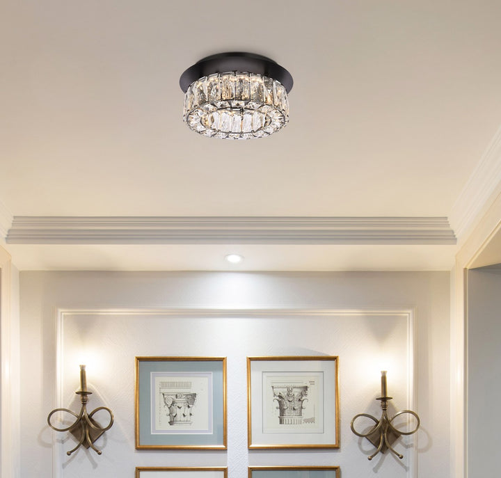 12 Inch Led Single Flush Mount In Black