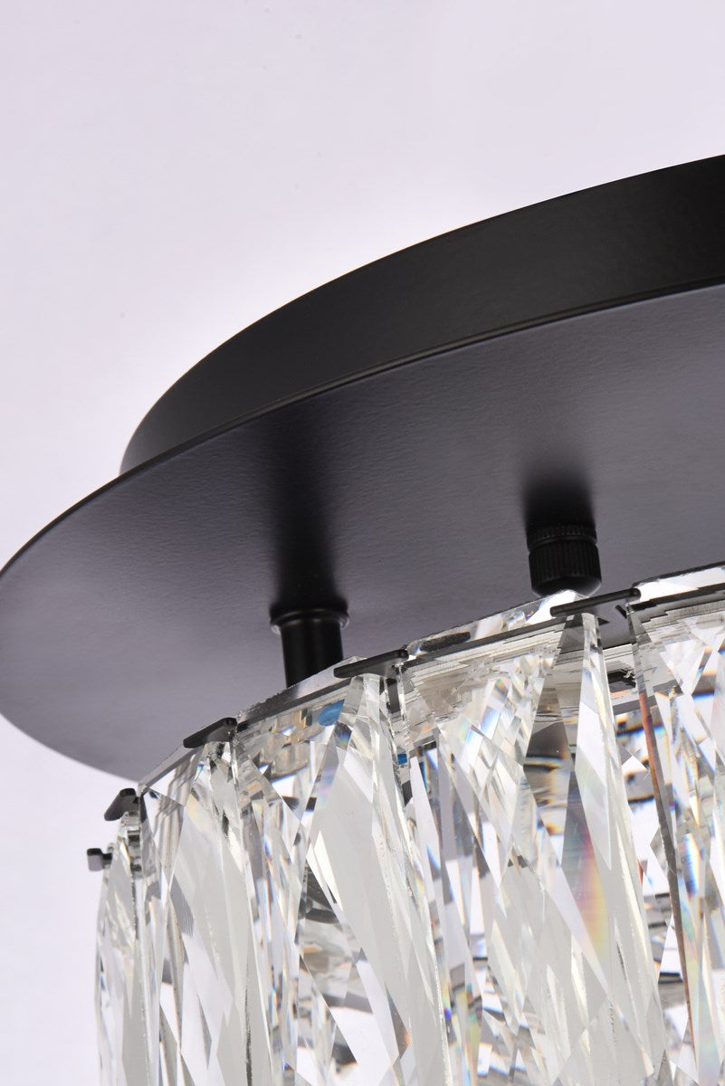 12 Inch Led Single Flush Mount In Black