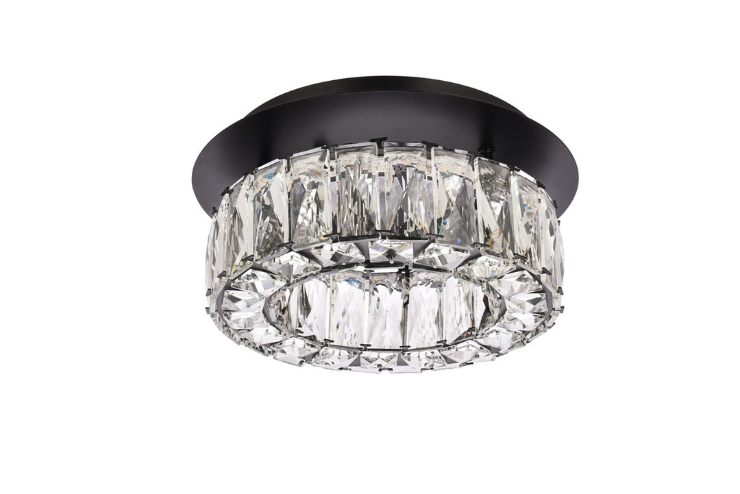 12 Inch Led Single Flush Mount In Black