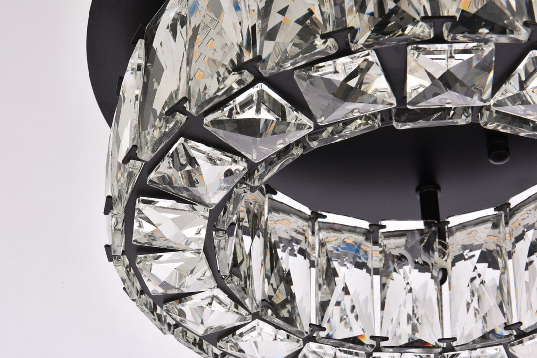 12 Inch Led Single Flush Mount In Black