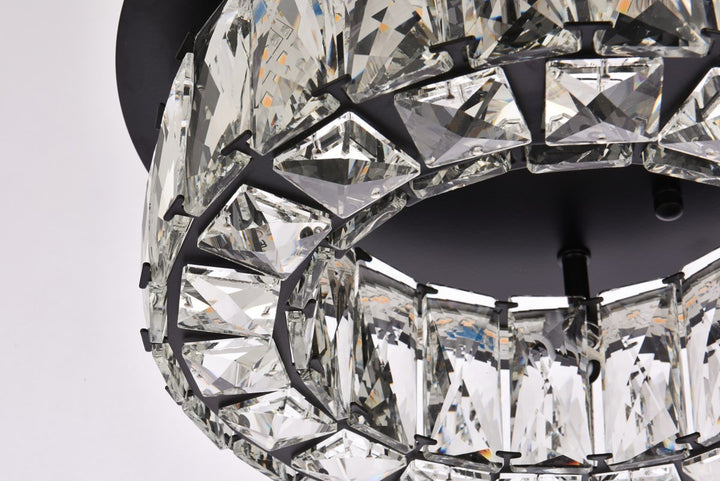 12 Inch Led Single Flush Mount In Black