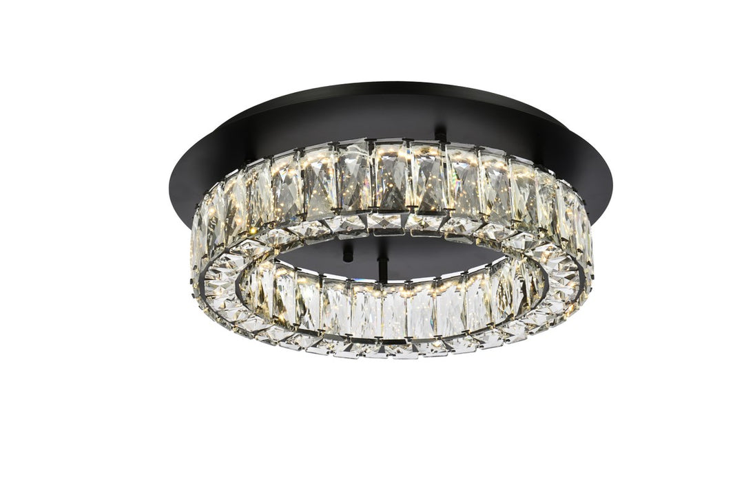 18 Inch Led Single Flush Mount In Black