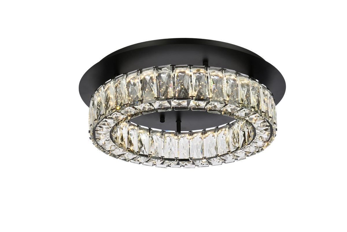 18 Inch Led Single Flush Mount In Black