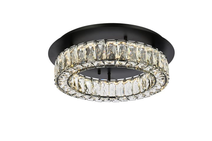 18 Inch Led Single Flush Mount In Black