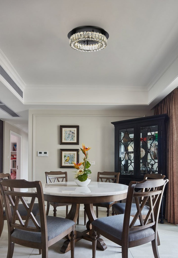 18 Inch Led Single Flush Mount In Black