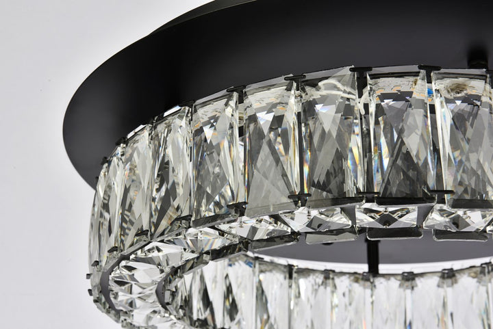 18 Inch Led Single Flush Mount In Black