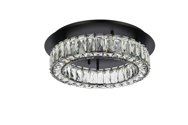 18 Inch Led Single Flush Mount In Black