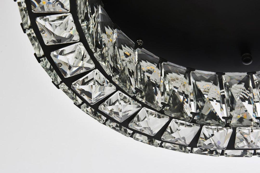 18 Inch Led Single Flush Mount In Black