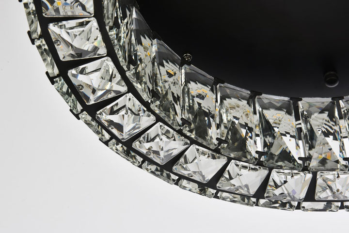 18 Inch Led Single Flush Mount In Black