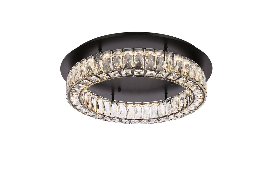 22 Inch Led Single Flush Mount In Black