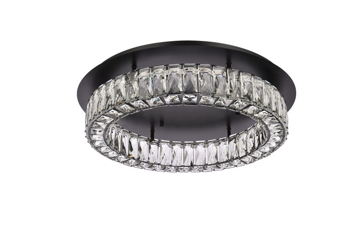 22 Inch Led Single Flush Mount In Black