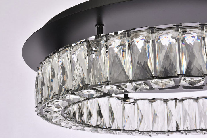 22 Inch Led Single Flush Mount In Black
