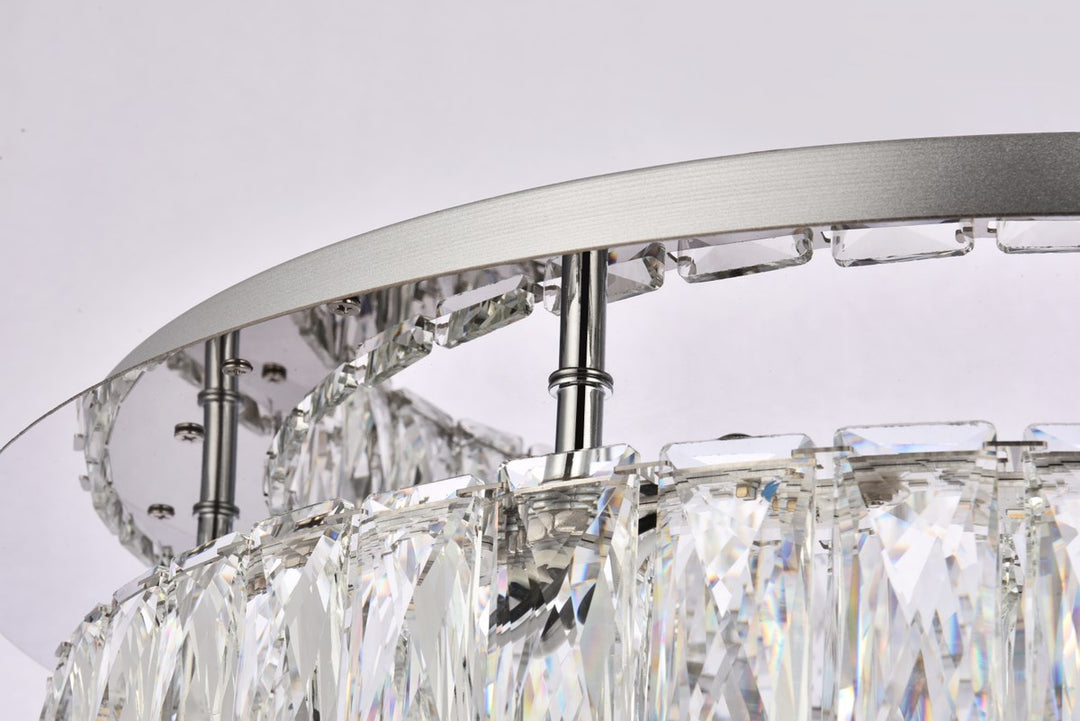 22 Inch Led Single Flush Mount In Chrome