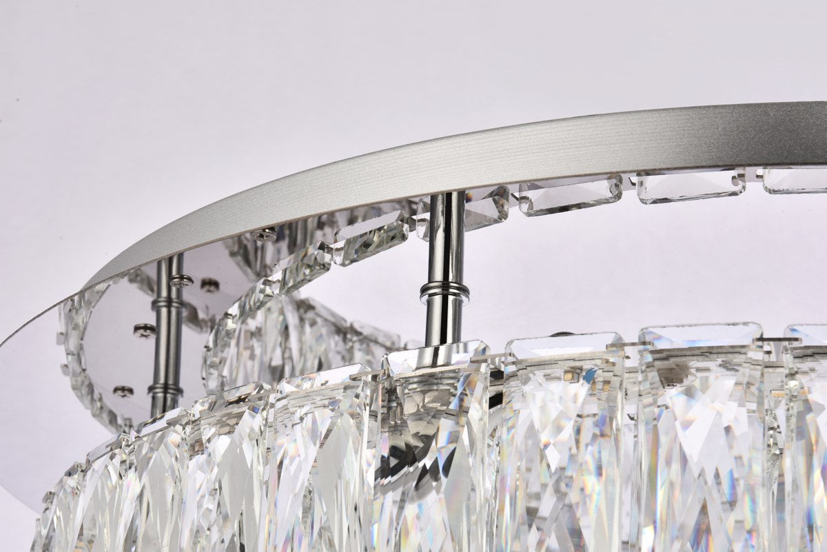 22 Inch Led Single Flush Mount In Chrome