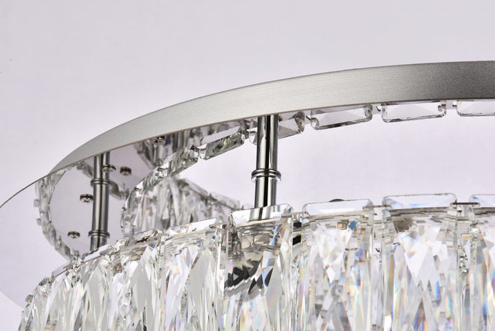 22 Inch Led Single Flush Mount In Chrome