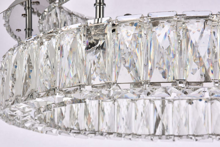 22 Inch Led Single Flush Mount In Chrome