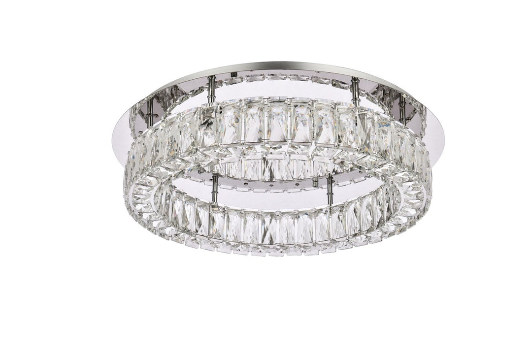 22 Inch Led Single Flush Mount In Chrome