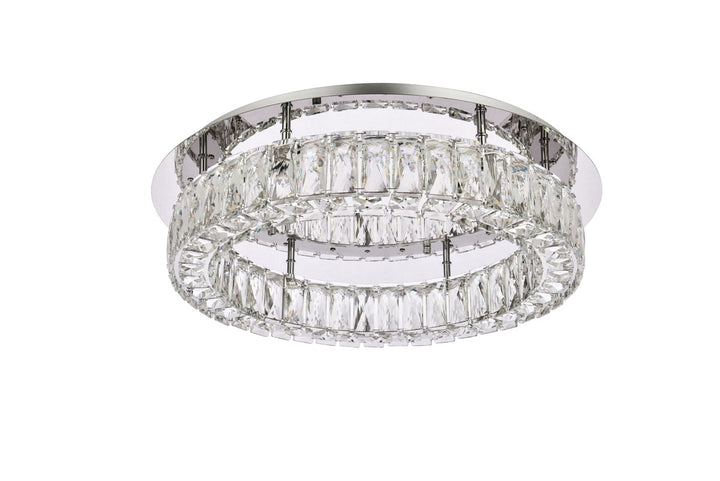 22 Inch Led Single Flush Mount In Chrome