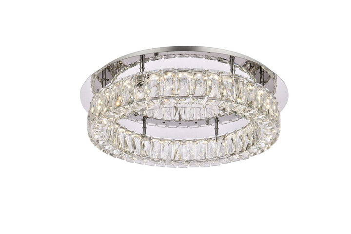 22 Inch Led Single Flush Mount In Chrome