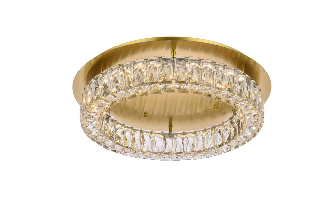 22 Inch Led Single Flush Mount In Gold