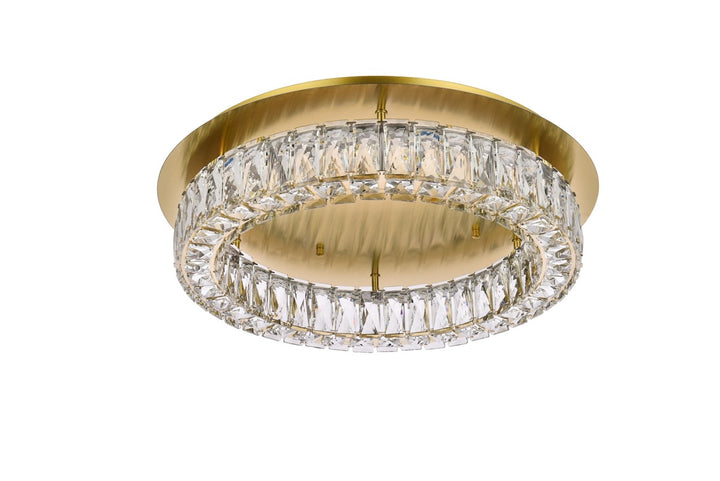 22 Inch Led Single Flush Mount In Gold