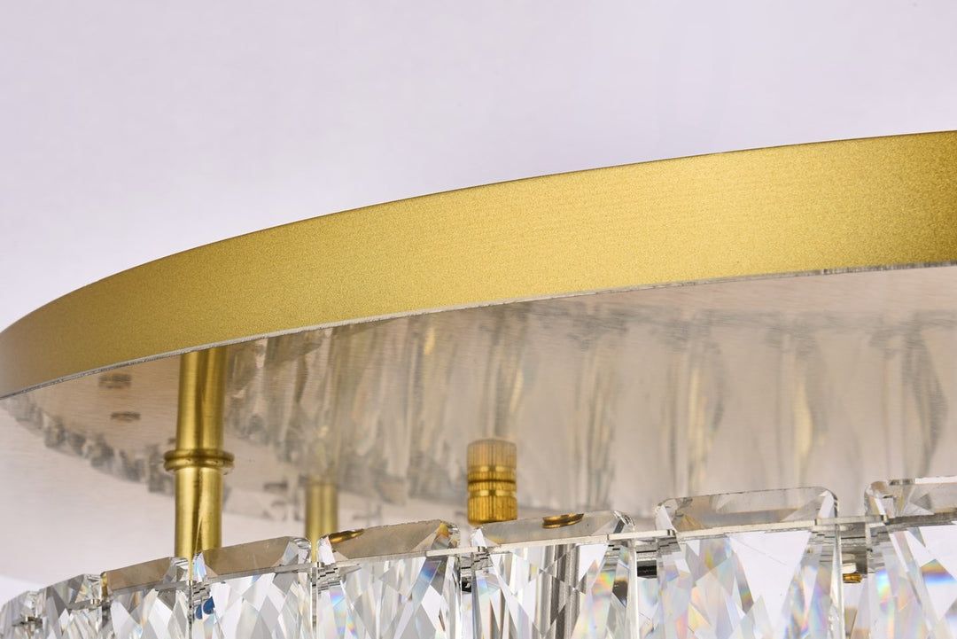 22 Inch Led Single Flush Mount In Gold