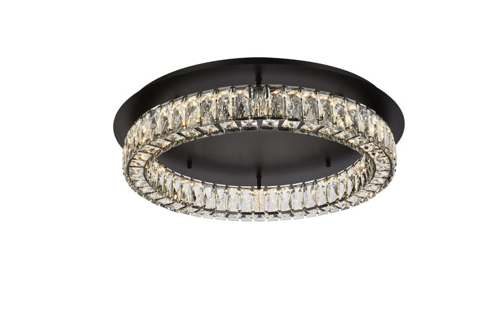 26 Inch Led Single Flush Mount In Black