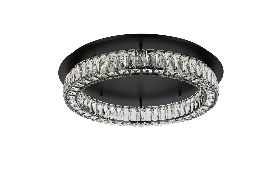 26 Inch Led Single Flush Mount In Black