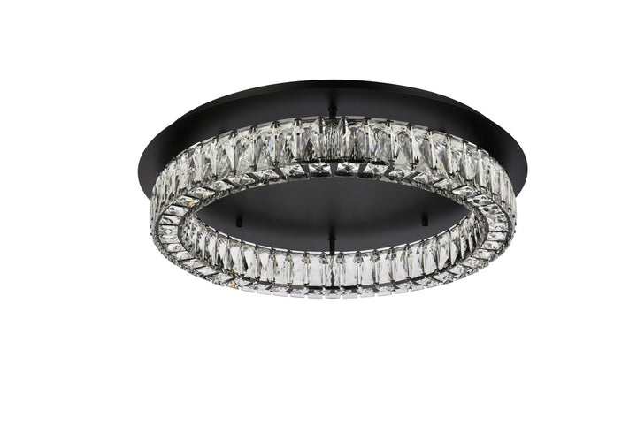 26 Inch Led Single Flush Mount In Black