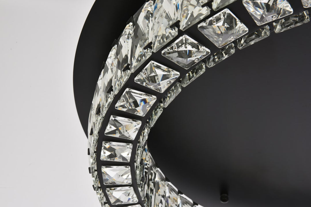 26 Inch Led Single Flush Mount In Black