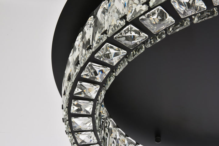 26 Inch Led Single Flush Mount In Black