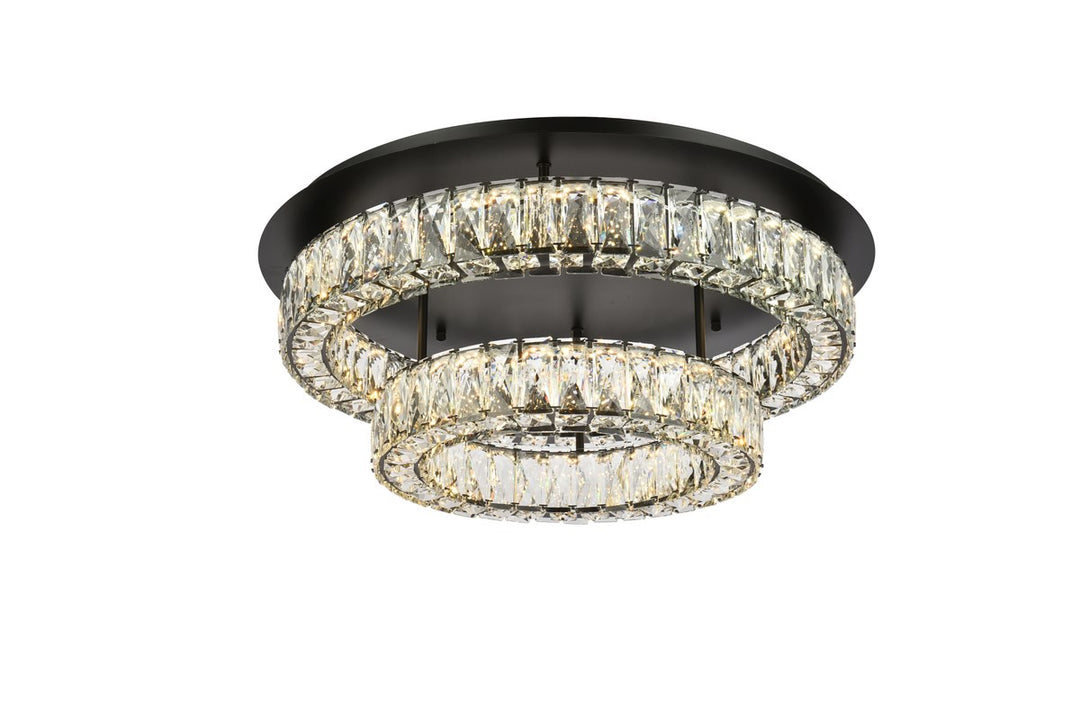26 Inch Led Double Flush Mount In Black