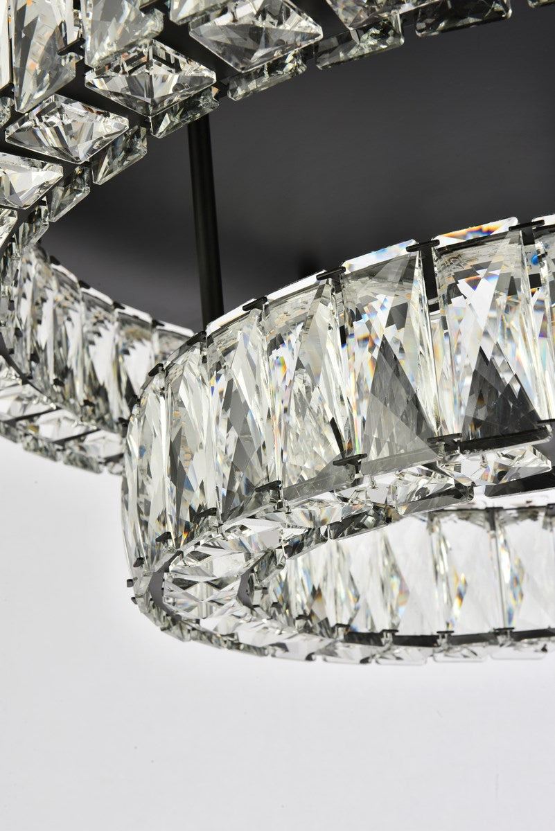 26 Inch Led Double Flush Mount In Black