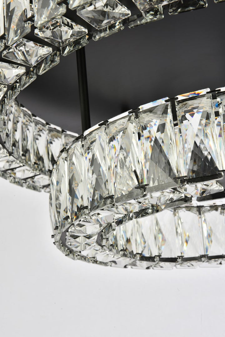 26 Inch Led Double Flush Mount In Black