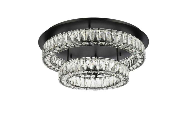 26 Inch Led Double Flush Mount In Black
