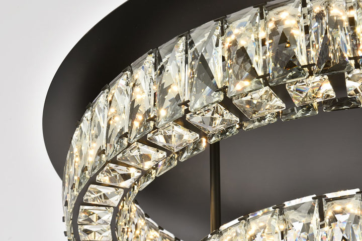 26 Inch Led Double Flush Mount In Black