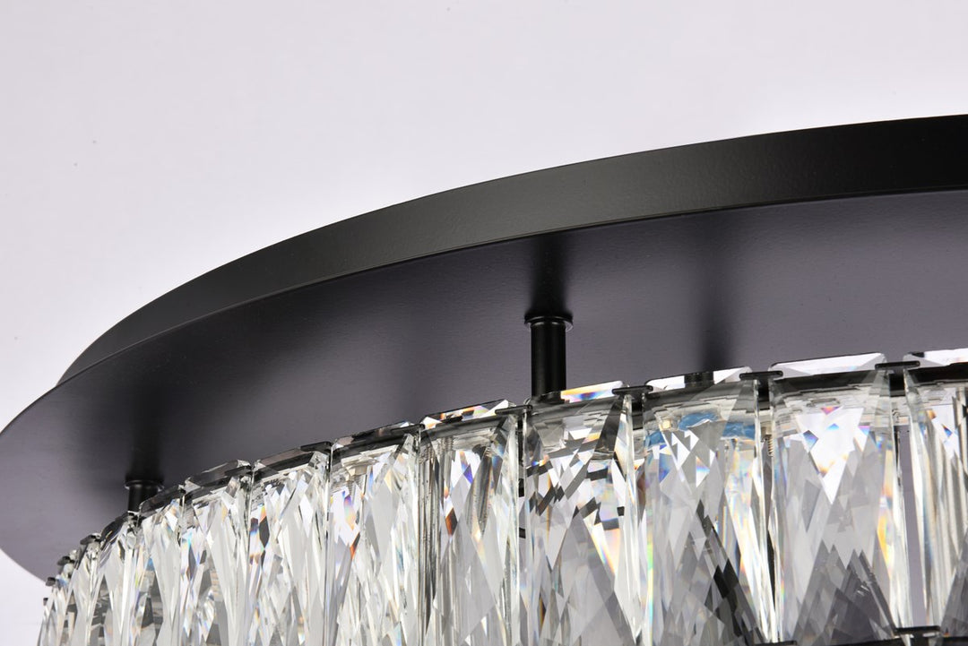 30 Inch Led Double Flush Mount In Black