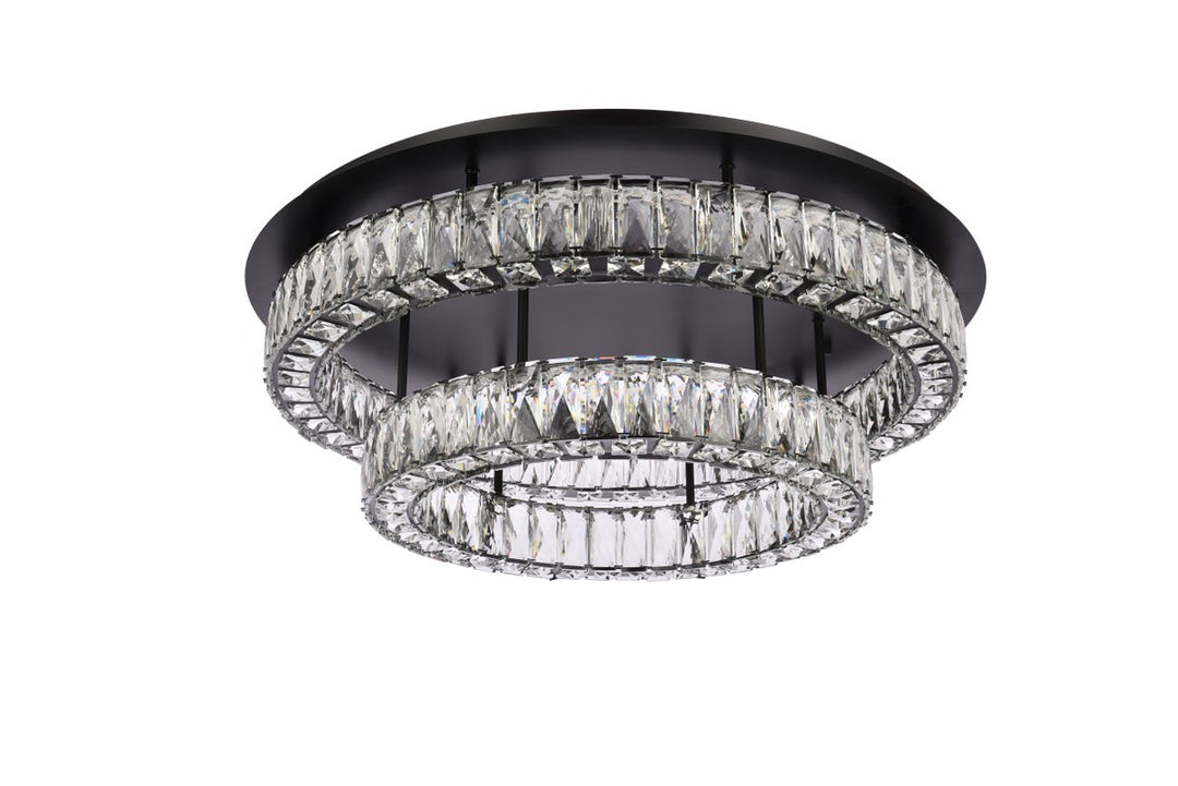 30 Inch Led Double Flush Mount In Black