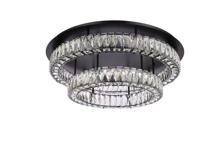 30 Inch Led Double Flush Mount In Black