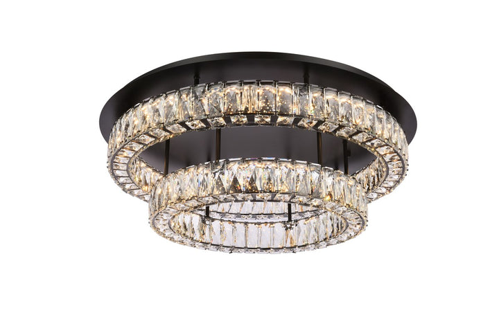 30 Inch Led Double Flush Mount In Black